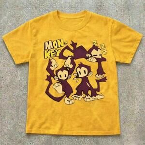 Yellow & Purple Monkey Graphic Tee